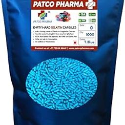 PATCO PHARMA RAW MATERIALS & EQUIPMENTS Size 5 Blue Empty Gelatin Capsules - 1000-Pack For Diy Powder Filling-image-102