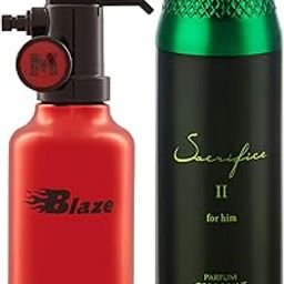 Maryaj Blaze Eau De Perfume Citrus Aromatic Perfume 100ml for Men and Ajmal Sacrifice II for Him Deodorant Fruity Aromatic Fragrance 200ml for Men FREE-picture-16