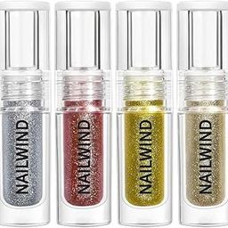 NAILWIND Chrome Nail Liquid Powder, Liquid Chrome for Nails 3ml, Mirror Effect, Easy To Us, High Pigment Holographic Glitter Nail Polish, Nail Art Glitter Mermaid Pearl Glitter for Nail Polish Kits Nail Art (AL-03)-image-33