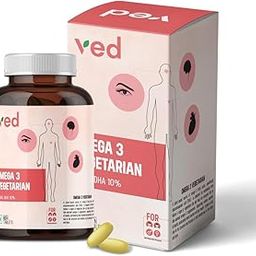 Vedayu Omega 3 Vegetarian Capsules (Tablet Form) – Plant-Based Algal DHA | Vegan Omega 3 Supplement for Brain, Heart & Eye Health-image-7