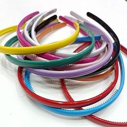 Set of 12 Multi Color Plastic Hair Bands for Women: Daily Hair Accessories, Elastic Headbands, Twist Plait Collection, Girls Hairbands, Trendy Hair Accessories-image-4