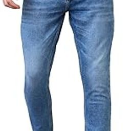 Men Slim Fit Mid Rise Cotton Casual Jeans-image-37