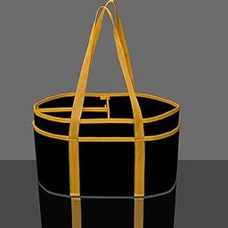 GREEN DECOR Non Woven Fabric Cute Oval Shape Diaper Caddy Bag with Handles for Smart Mothers Baby Diaper Caddy Wipes Felt Storage Organizers,Foldable and Portable (Black&Yellow- 18X12X9 Inch)-image-71