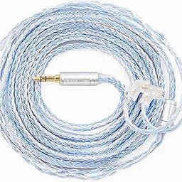 keephifi KBEAR ST16 2-Meter Long Silver-Plated Upgrade Earphone Cable with 3.5mm Gold-Plated Plug for KZ ZST AS10 EDX EDC (QDC, Silver, 3.5MM Plug)-image-39