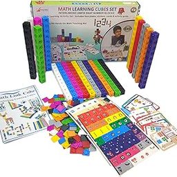 StepsToDo Math Learning Cubes Set 200 Number Blocks, 200 Face Plates, 108 Stickers, 20 Activity Cards, Activity Guide Hands-On STEM Educational Toy for Kids, Counting, Patterns, Place Value-image-23