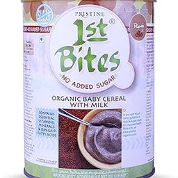 Pristine 1st BITES Baby Cereal 400g | Baby Food (6-24 Months) Stage-1, 100% Organic Ragi (No Added Sugar) | Infant Food-12