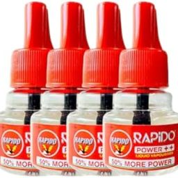 RAPIDO Power Plus Mosquito Repellent Liquid Refill, Calming Aroma, 45 ml (Pack of 4)-image-34