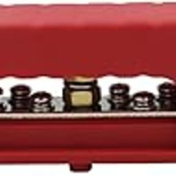 SAZ DEKOR 10Terminal Distribution Block with M6 Studs Busbar for Yachts Marine Red-52