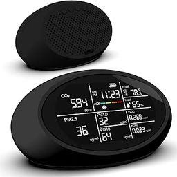 12 in 1 Air Quality Monitor Indoor- Portable Indoor Air Quality Meter for CO2, TVOC, PM2.5, PM1.0, PM10, Temperature, Humidity & Time Display-9
