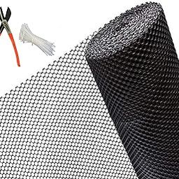 Tree Guard Net, Garden Fencing Net Virgin Plastic with 1 Cutter and 50 PVC Tags (Black, 4 ft x 5 ft)-4