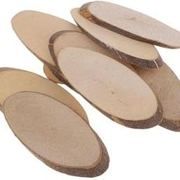 THE STYLE SUTRA® 8x10 Pieces Oval Natural Tree Wood Slices for Rustic Wedding Home Decorations | Crafts | Multi-Purpose Craft Supplies | Crafting Pieces | Wooden Pieces-image-24