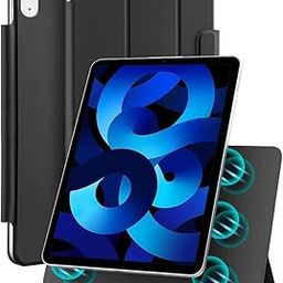 Amazon Basics Magnetic Case for Apple iPad Air 11 Inch M2 2024, Air 6th /5th Gen 2022 /4th Gen 2020 | Slim Trifold Stand, Supports Pencil & Pencil Pro, Flip Cover (Black)-image-79