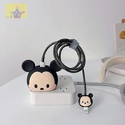 Like Star 18-20W Apple iPhone Power Adapter and Type C, Protective 3D Cartoon Character Silicone Case Cover, 360 Degree Full Protection (Mikky Mouse)-55