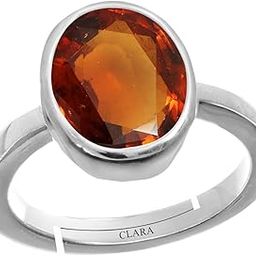 Gomed Hessonite 6.5cts or 7.25ratti Stone Silver Adjustable Ring for Men-image-80