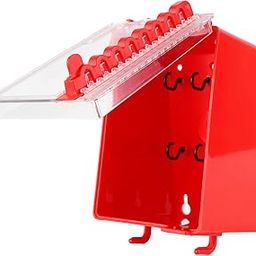 Xolsurg Wall Mount Lock Box 8 Hole Positions Combination Box Transparent Panel ABS Plastic Locks Keys for Factory Construction Site-image-59