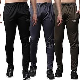 mack jonney Dryfit Solid Lycra Multicolor Trackpants for Men (Pack of 3)-Dryfit_D10_BLK_Gry_OLV__03-L-picture-44