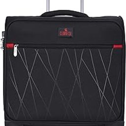 Lock N Roll' Series 44 Cms Luggage Polyester Softshell 4 Wheel Spinner Suitcase/Trolley Bag 15.6 Inch Laptop Trolley Bag With Tsa Lock - Black (18 Inch), Small-9
