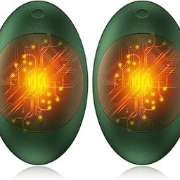 Fostex Hand Warmers Rechargeable 2 Pack, 5000mAh Rugby and Avocado Pocket Warmer,Electric Hand Warmer with 2 USB Cable, Fast Heating Gifts for Adults Camping Winter (Avocado, Small)-image-23