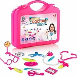 Aditi Toys Doctor Playset for Kids, Pretend Play Doctor Set with Foldable Suitcase for Kids, Doctor Kit Toyset for Kids Above 3 Years, BIS Approved. (Pink)-28