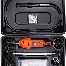 BLACK+DECKER RT18KA-IN 180W Electric Rotary Tool with 118 pc Acc. Kit Box for Grinding,Polishing,Engraving and Carving-10