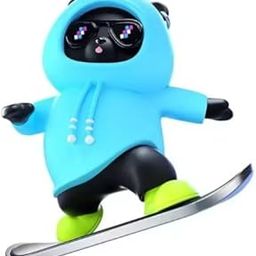 CLOUDSALE Car Skateboard Sliding Teddy Ornaments Cute Car Interior Deshboard Decorations for Car, Office, Home (Blue).-image-1