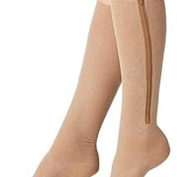 KLIVE Medical Compression Stockings for Women, Compression Socks for Pregnancy & Varicose Veins, Travel & Swelling Relief, Calf Support, Open Toe Design, L/XL (1-PAIR )-picture-18