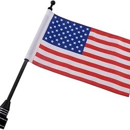 VMS INDIA Flagpole Mount with Flag Suitable for Harley USA Flag-0