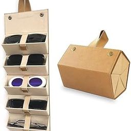Sunglasses Organizer Box 5 Slots Multiple Pairs Eyeglasses Storage Display Travel Glasses Case-image-24