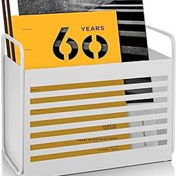 Magazine Holder, Metal Magazine Rack Mail Organizer Folder Organizer Bin for Magazines, Books, Newspapers, Tablets in Home, Office, White-image-23