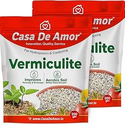 Casa De Amor Vermiculite for Gardening | Lightweight Soil Additive for Aeration & Moisture Retention | Ideal for Seed Germination, Potting Mix & Hydroponics (2 Packs of 900 gm)-image-3