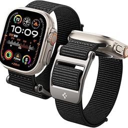 Spigen DuraPro Flex for Apple Watch Series 10 Strap 46mm, Apple Watch Ultra 2/Ultra 49mm, 9/8/7 45mm, SE2/SE/6/5/4 44mm, 3/2/1 42mm Strap Band -Black-image-46