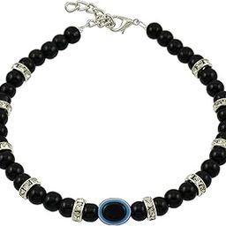 Handmade Divine Black Beads?Evil Eye Anklet for Women and Girls-46