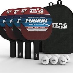 Stag Iconic Fusion Series Table Tennis (T.T) PlaySet| Jump into Action with Vibrant Ping-Pop Colors Range| Ping Pong Racquets with Iconic Supreme TT Balls-4 Player Playset ideal for Fun Play Beginners-27