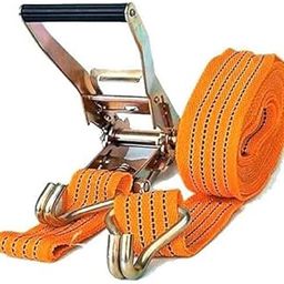 Mossio Polyester Cargo Lashing Belt Orange | Belt for Dj | Rachet Tie Down with Flat Hook Cargo Strap Quick Thumb Release Ties Orange (6 MTR)-image-7