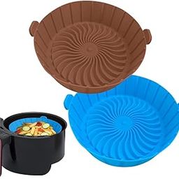 Small Mini Air Fryer Silicone Liners for 2 qt to 3 qt Air Fryer, 2 Pack Non-Stick Silicone Air Fryer Liners (Top 6.5in, Bottom 5.51in)-22