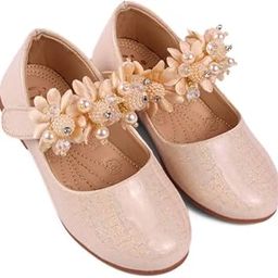 Girls Synthetic Leather Hook & Loop Ballerinas/Belly Sandal (Black)-BT3801-image-67