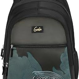 Flora Laptop Backpack for Women in black colour. More Volume, 3 zips, Stylish & Trendy College Bags for Girls, Water Resistant, Lightweight Bags for Office, Travelling. 36 litres. 19"-picture-14