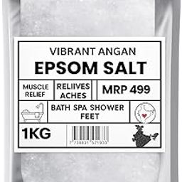 Epsom Bath Salt Crystal and Bath | For refreshing bath soak, relieves aches & pain - 1KG-image-40