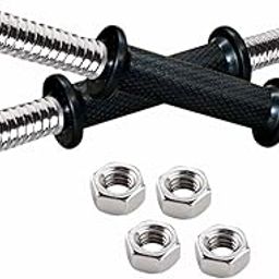 BODY MAXX 14-Inch Steel Dumbbells Rods (9Dords) - Pack Of 2, Silver, 3.3 grams-image-76