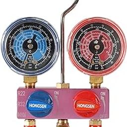 UJEAVETTE Mini Manifolds Gauge Air Conditioning Maintenance Metal Knobs for Automotive-image-45