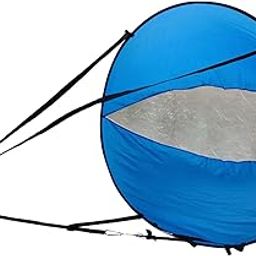 Downwind Wind Sail Kit 42 Popup Kayak Wind Sail for Inflatable Boats Canoes Blue-picture-30