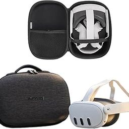 Hooshion Carrying Case for Meta Quest 3 Accessories, Protector Travel Storage Case for Meta VR3 Official Gaming Headset and Touch Controllers, hard Travel Case, Modern-20