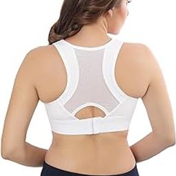 High-Performance Sports Bra with Breathable Mesh Racerback, Removable Pads, Hook Closure - Stylish & Supportive Wear for Gym & Yoga-picture-29