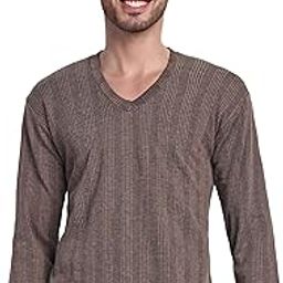 Mens Thermal Tops V- Neck Full Sleeve || Men's Solid Regular Fit Undershirt || Men Warmtech Thermal || Men Thermal top for Winter-picture-19