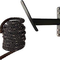 AZUKA® PolyPropylene Battle Rope with Hanger, 1.5 Inches Diameter (50 FT, Black-Yellow)-image-77