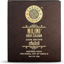 Shesha Ayurveda Nilini Ayurvedic Hair Colour - Dark Brown-No Ammonia,No Peroxide, No Perborate,No Bleach, 40g-10