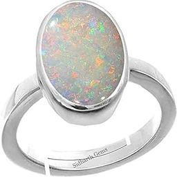 8.25 Ratti 7.00 Carat White Rashi Ratan Fire Opal Ring Sterling Silver 925 Adjustable Ring for Men and Women-4