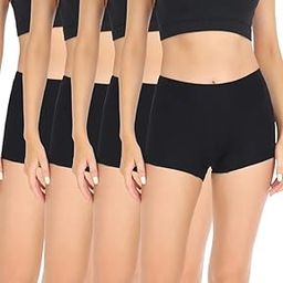 Women's Boyshort Panties Ladies Safety Boxer Briefs Anti Chafing Cotton Underwear with Cotton Crotch 4 Pack-image-67