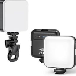 Zorzel Basics Camera Video Light with Clip and 3 Cold Shoe Connector, 120 LED Beads, Dimmable & Rechargeable Battery, Useful for Photography, Live Streaming, Makeup, Video Meeting-image-99