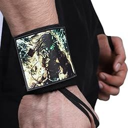 ZYZFIT Wrist Wraps with Superhero Patch Adjustable Gym Wrist Support with Thumb Loop Great for Crossfit, Powerlifting, Bodybuilding(Attack ON Titan)-image-85